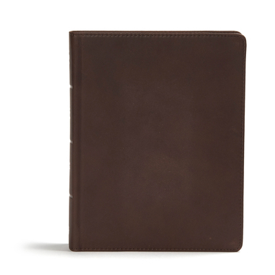 CSB Study Bible, Brown Genuine Leather: Faithfu... 1433648075 Book Cover