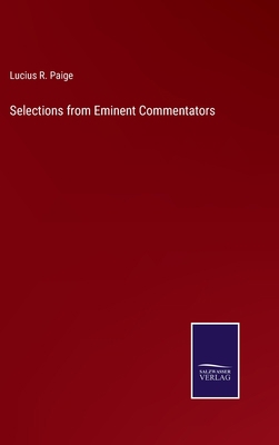 Selections from Eminent Commentators 3375142250 Book Cover