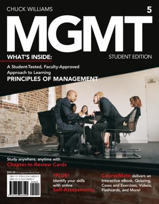 Mgmt5 (with Coursemate Printed Access Card) B008AUY3H8 Book Cover