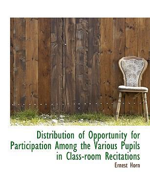 Distribution of Opportunity for Participation A... 1115522949 Book Cover