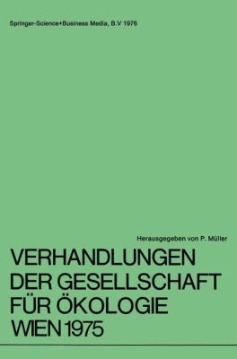 Verhandlungen Der Gesellschaft Für Ökologie Wie... 9401571708 Book Cover