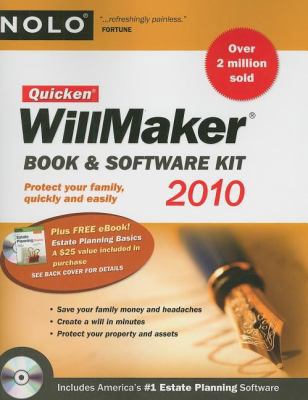 Quicken Willmaker 2010: Book & Software Kit 1413310737 Book Cover