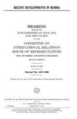 Recent developments in Burma 1983615390 Book Cover