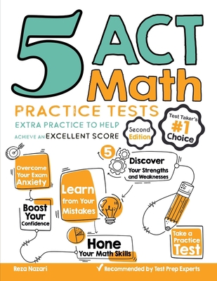 5 ACT Math Practice Tests: Extra Practice to He... 1646122550 Book Cover