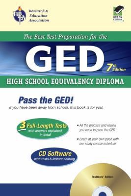 GED(R) W/ CD-ROM, 7th Ed. [With CDROM] [Large Print] 0738600431 Book Cover