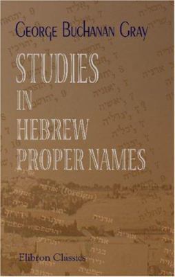 Studies in Hebrew Proper Names 1402182392 Book Cover
