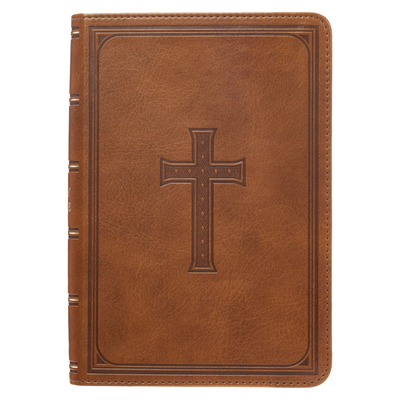 KJV Compact Large Print Lux-Leather Tan [Large Print] 1432119575 Book Cover