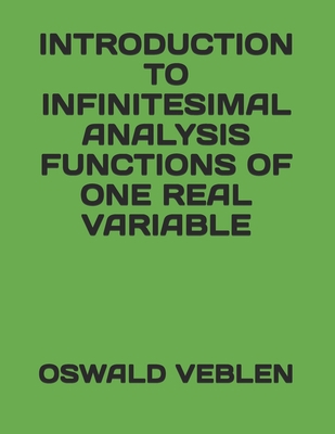 Introduction to Infinitesimal Analysis Function... 1692053256 Book Cover