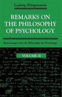 Remarks on the Philosophy of Psychology, Volume 2 0226904377 Book Cover
