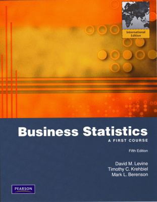 Business Statistics: A First Course. 0136094228 Book Cover