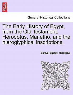 The Early History of Egypt, from the Old Testam... 1241393575 Book Cover