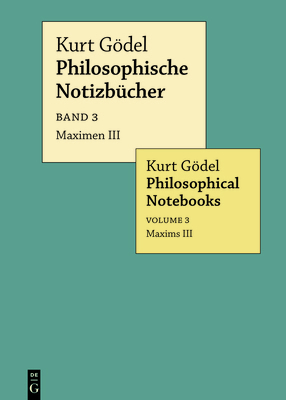 Maximen III / Maxims III [German] 3110753251 Book Cover