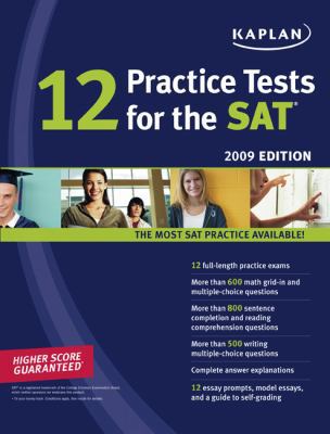 Kaplan 12 Practice Tests for the SAT 141955039X Book Cover