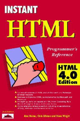 Instant HTML Programmer's Reference, HTML 4.0 E... 1861001568 Book Cover