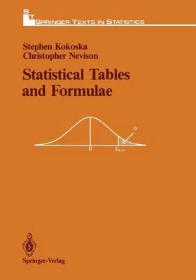 Statistical Tables and Formulae 0387968733 Book Cover