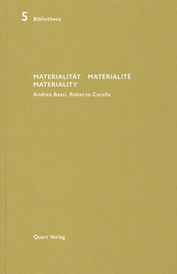 Materialitat/Materialite/Materiality: Andrea Ba... 3037612142 Book Cover