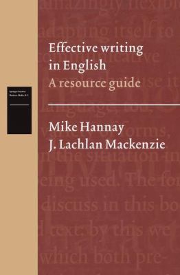 Effective Writing in English: A Resource Guide 9068904981 Book Cover