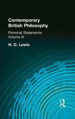 Contemporary British Philosophy: Personal State... 1138870714 Book Cover