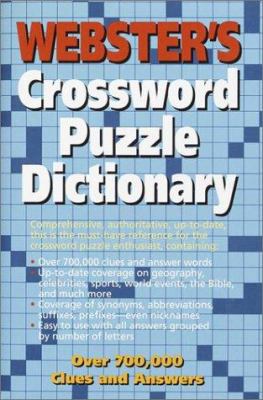 Webster's Crossword Puzzle Dictionary 0517150085 Book Cover