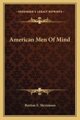 American Men Of Mind 1163110183 Book Cover