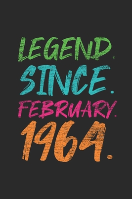 Legend Since February 1964: Journal for Birthday Gift Idea - Graph Ruled Notebook