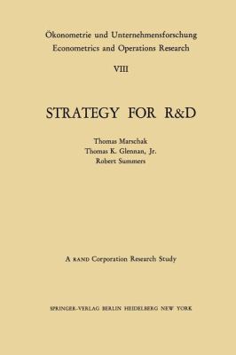 Strategy for R&d: Studies in the Microeconomics... 3642460976 Book Cover