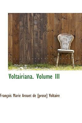 Voltairiana. Volume III 1103540076 Book Cover