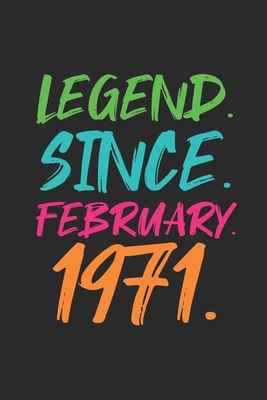 Legend Since February 1971: Journal for Birthday Gift Idea - Graph Ruled Notebook