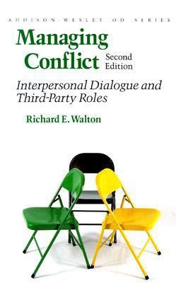 Managing Conflict: Interpersonal Dialogue and T... 0201088592 Book Cover