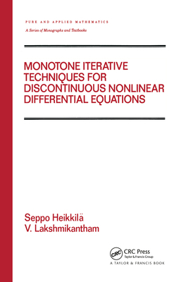 Monotone Iterative Techniques for Discontinuous... 0824792246 Book Cover