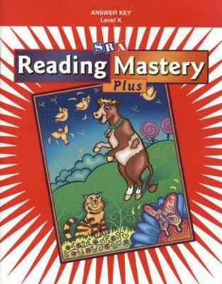 Reading Mastery K 2001 Plus Edition: Answer Key 0075689979 Book Cover
