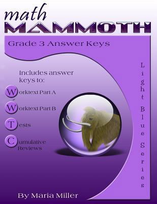 Math Mammoth Grade 3 Answer Keys 148102065X Book Cover