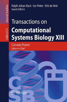 Transactions on Computational Systems Biology XIII 3642197477 Book Cover