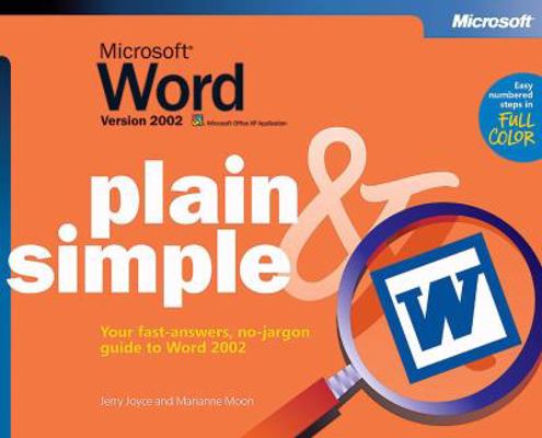 Microsoft Word Version 2002: Plain & Simple B071YHGKFN Book Cover