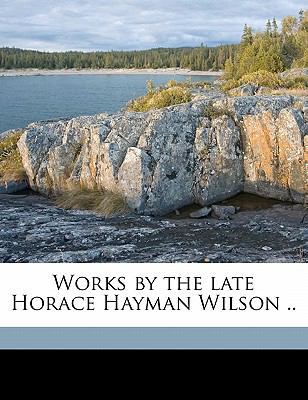 Works by the Late Horace Hayman Wilson .. Volume 1 1177281937 Book Cover