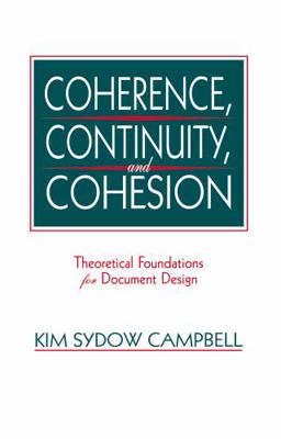 Coherence, Continuity, and Cohesion: Theoretica... 0805813012 Book Cover
