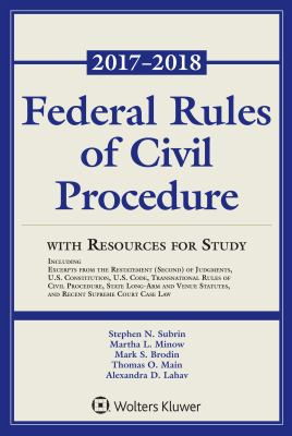 Federal Rules of Civil Procedure with Resources... 1454882611 Book Cover