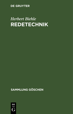 Redetechnik [German] 3111010619 Book Cover