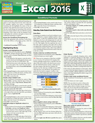 Excel 2016 Advanced: Quickstudy Laminated Refer... 1423231880 Book Cover