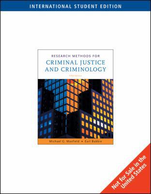 Research Methods for Criminal Justice and Crimi... 0495381624 Book Cover