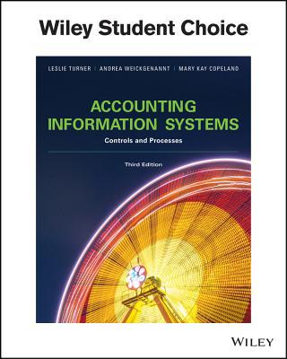 Accounting Information Systems: Controls and Pr... 1119386179 Book Cover