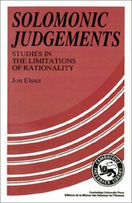 Solomonic Judgements: Studies in the Limitation... 052137457X Book Cover