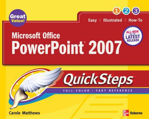 Microsoft Office PowerPoint 2007 Quicksteps 0072263709 Book Cover