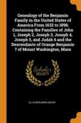 Genealogy of the Benjamin Family in the United ... 0344809463 Book Cover