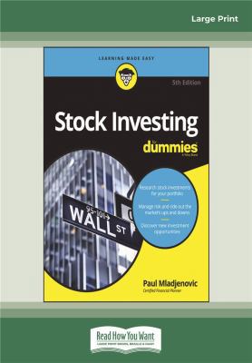 Stock Investing For Dummies, 5th Edition: [Larg... 036930134X Book Cover