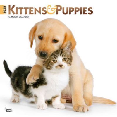 Kittens & Puppies 2025 12 X 24 Inch Monthly Squ... 1975477278 Book Cover