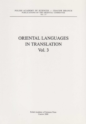 Oriental Languages in Translation: Vol. 3 8388549073 Book Cover