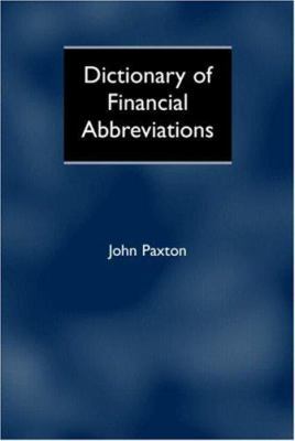 Dictionary of Financial Abbreviations 1579583970 Book Cover