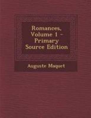 Romances, Volume 1 1295144484 Book Cover