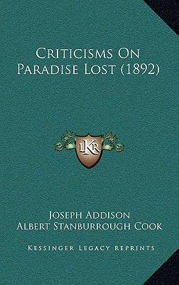 Criticisms on Paradise Lost (1892) 1164727303 Book Cover